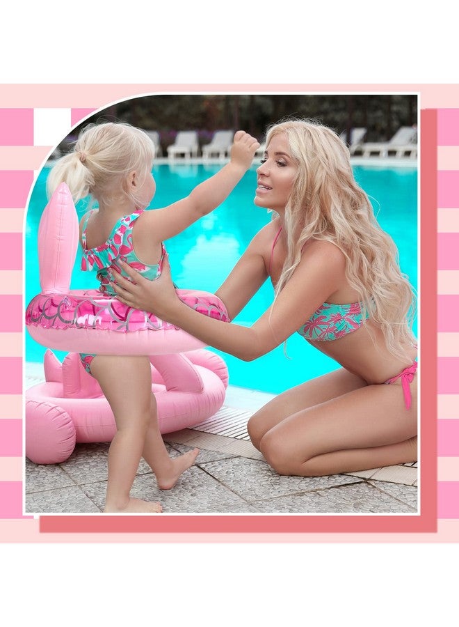 Leitee 3 Pcs Mermaid Pool Floats Set Include Inflatable Baby Swimming Float Swim Goggles Arm Bands Baby Pool Floats For Infant Water Swim Training Aids - Image 5