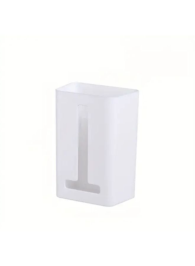 White Wall Mounted Tissue Box Hole Free Installation Waterproof Anti Shock For Kitchen And Bathroom Storage - Image 1