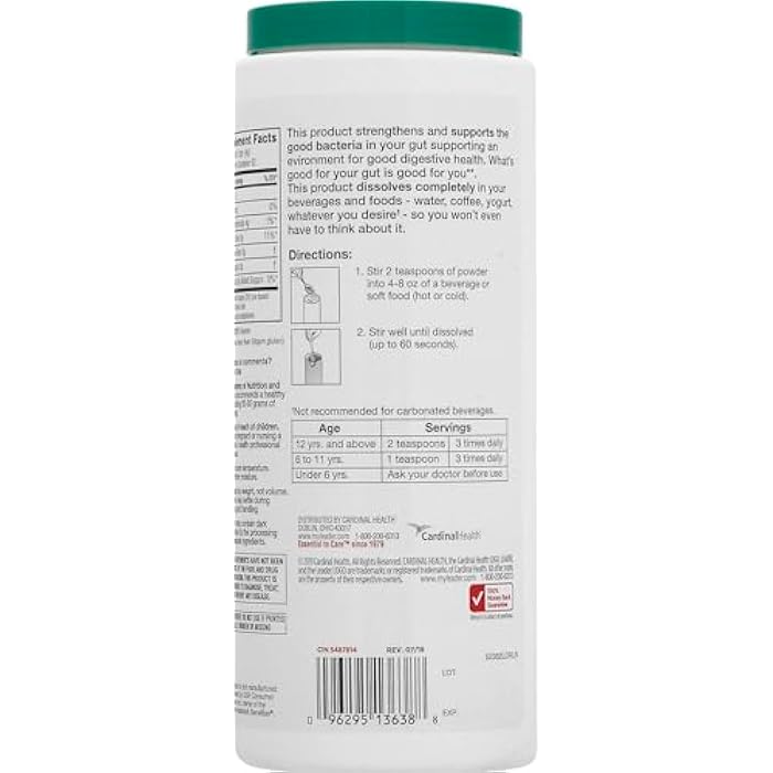 Leader Prebiotic Fiber Supplement Powder for Digestive Health, 100% Natural Daily Fiber Powder, Sugar-Free, Taste-Free, Gluten Free, Non-GMO, Unflavored, 62 Servings (8.7 OZ) (Pack of 1) - Image 2