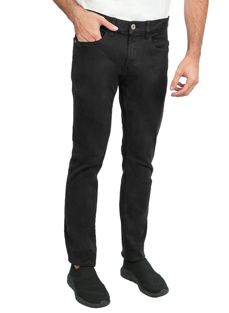 GIORDANO Men’s Skinny Taper Low Rise Stretch Denim Jeans - Image 1
