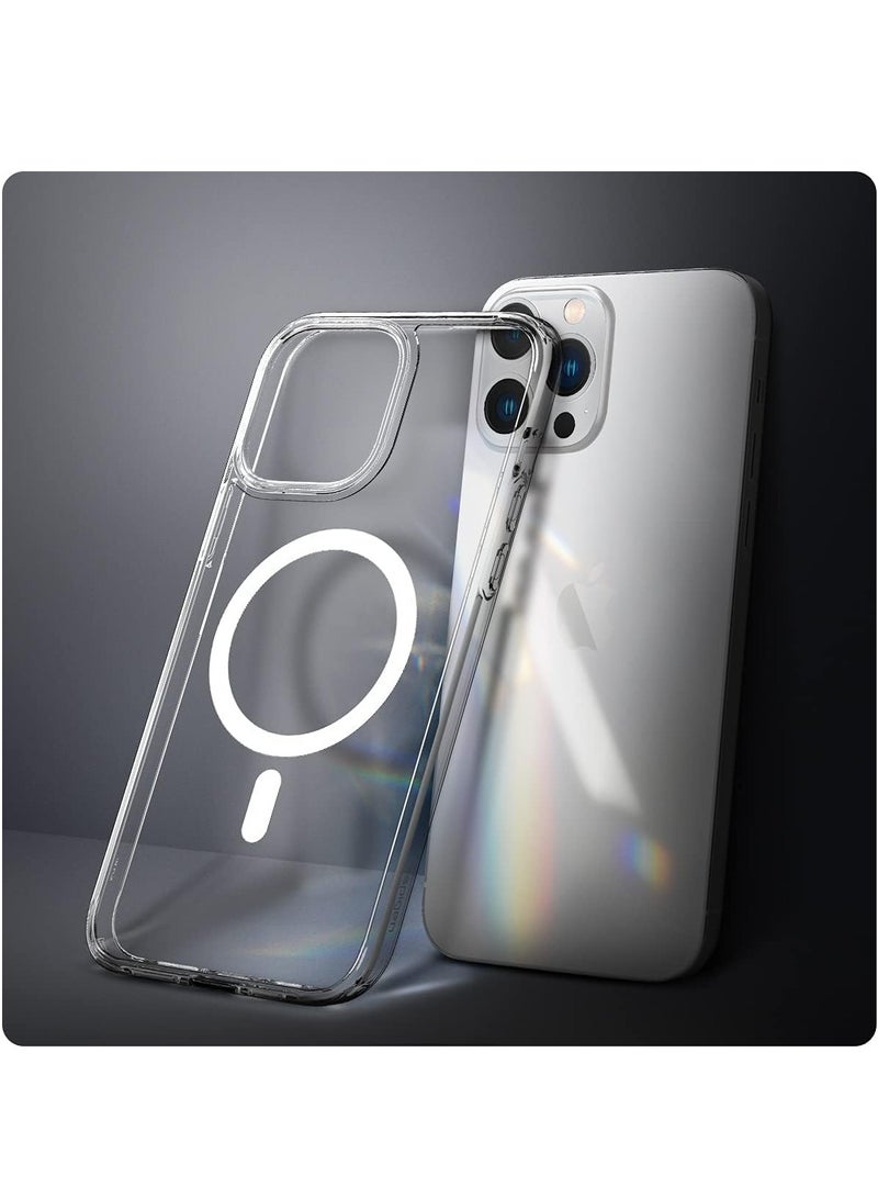 DUSALA IPhone 14 Pro Clear Magnetic Cover, MagSafe Compatible, Hybrid Protective, Crystal Clear Back Case, Shockproof Silicone Frame, Slim Transparent Case (iPhone 14 Pro) - Image 2