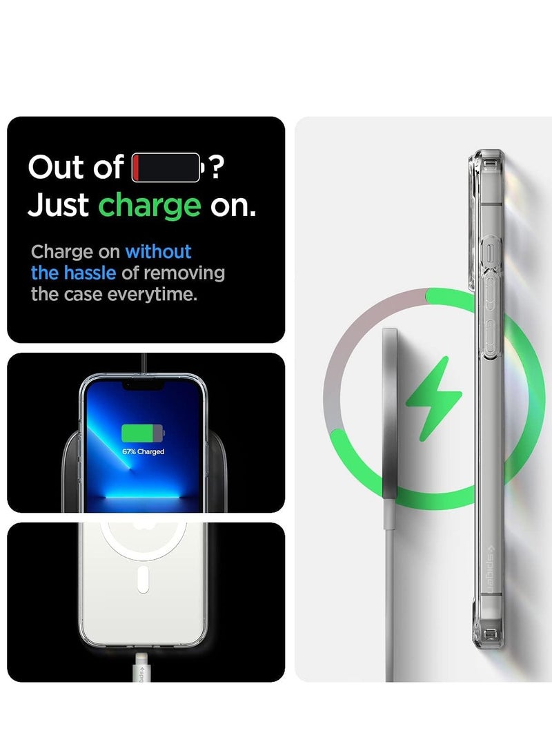 DUSALA IPhone 14 Pro Clear Magnetic Cover, MagSafe Compatible, Hybrid Protective, Crystal Clear Back Case, Shockproof Silicone Frame, Slim Transparent Case (iPhone 14 Pro) - Image 4