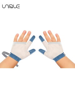 Unique 1 Pairs Baby Stop Thumb Sucking Finger Guard Kid Infant Stop Thumb Sucking Kit Soft Mesh Fabric Stop Sucking Glove No Scratch Breathable Finger Thumb Protector (for 15 Months to 3 Years Old)  - Image 1