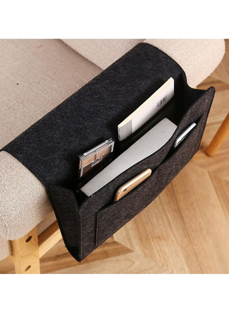 Oasisgalore 2PCS Felt Bedside Storage Organizer for Bed and Sofa - Image 1