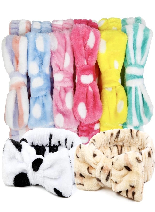 Huachi Headbands for Washing Face Spa Headbands for Women Bulk: Cute Skincare Makeup Headband, Facial Face Wash Head Bands 8Pack Stocking Stuffers for Womens and Teen Girls - Image 1