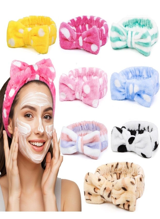 Huachi Headbands for Washing Face Spa Headbands for Women Bulk: Cute Skincare Makeup Headband, Facial Face Wash Head Bands 8Pack Stocking Stuffers for Womens and Teen Girls - Image 2