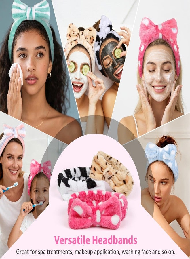 Huachi Headbands for Washing Face Spa Headbands for Women Bulk: Cute Skincare Makeup Headband, Facial Face Wash Head Bands 8Pack Stocking Stuffers for Womens and Teen Girls - Image 3