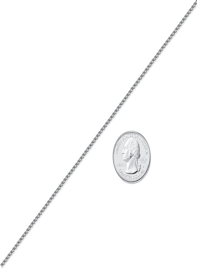 FOSIR Mens Chain Necklaces, 2mm Stainless Steel Rolo Chain Necklace for Men and Women, Silver Tone Box Chains for Men, 20 Inch - Image 3