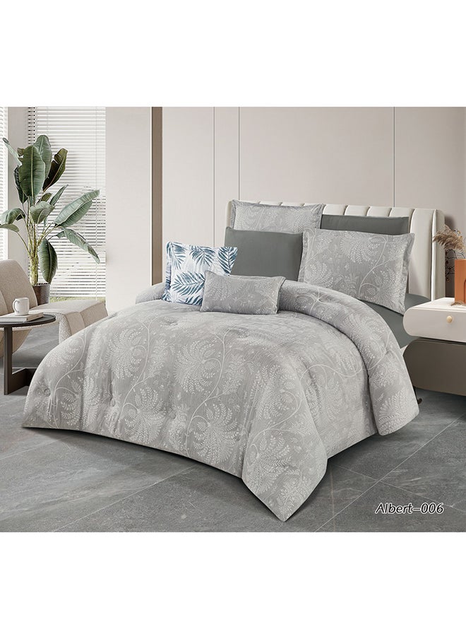 Hours Horse Comforter Set With Soft Silky Jacquard Fabric And A Modern And Distinctive Pattern That Satisfies All Tastes 8 Pieces King Size 