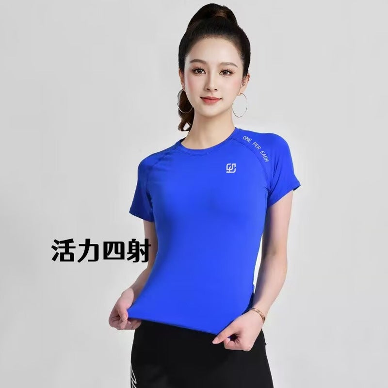 Shengtuxia Quick-Dry Tight Women'S Short-Sleeved Super Elastic Sports T-Shirt Casual Summer Fashion Breathable Outdoor Running - Image 5