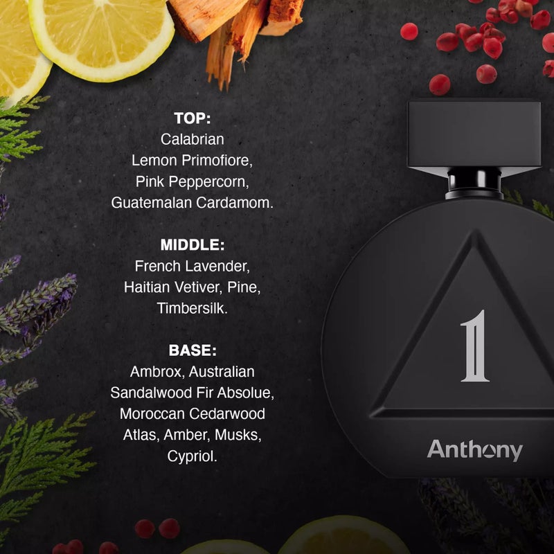Anthony One Eau de Parfum for Men, Intriguing, Irresistibly Fresh and Smooth, With Lemon, Lavender, Pine, and Smoldering Sandalwood, 3.4 Fl Oz - Image 4