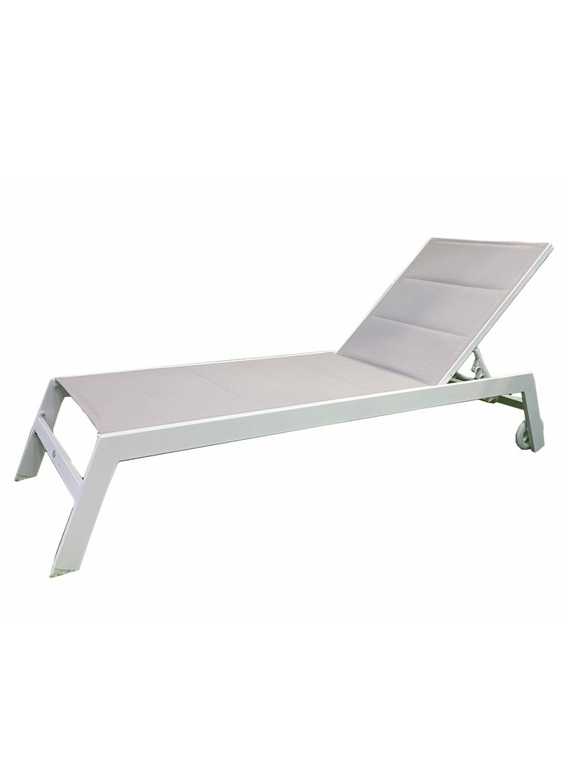 Oasis Casual White Aluminium Sun Lounger  - Image 1