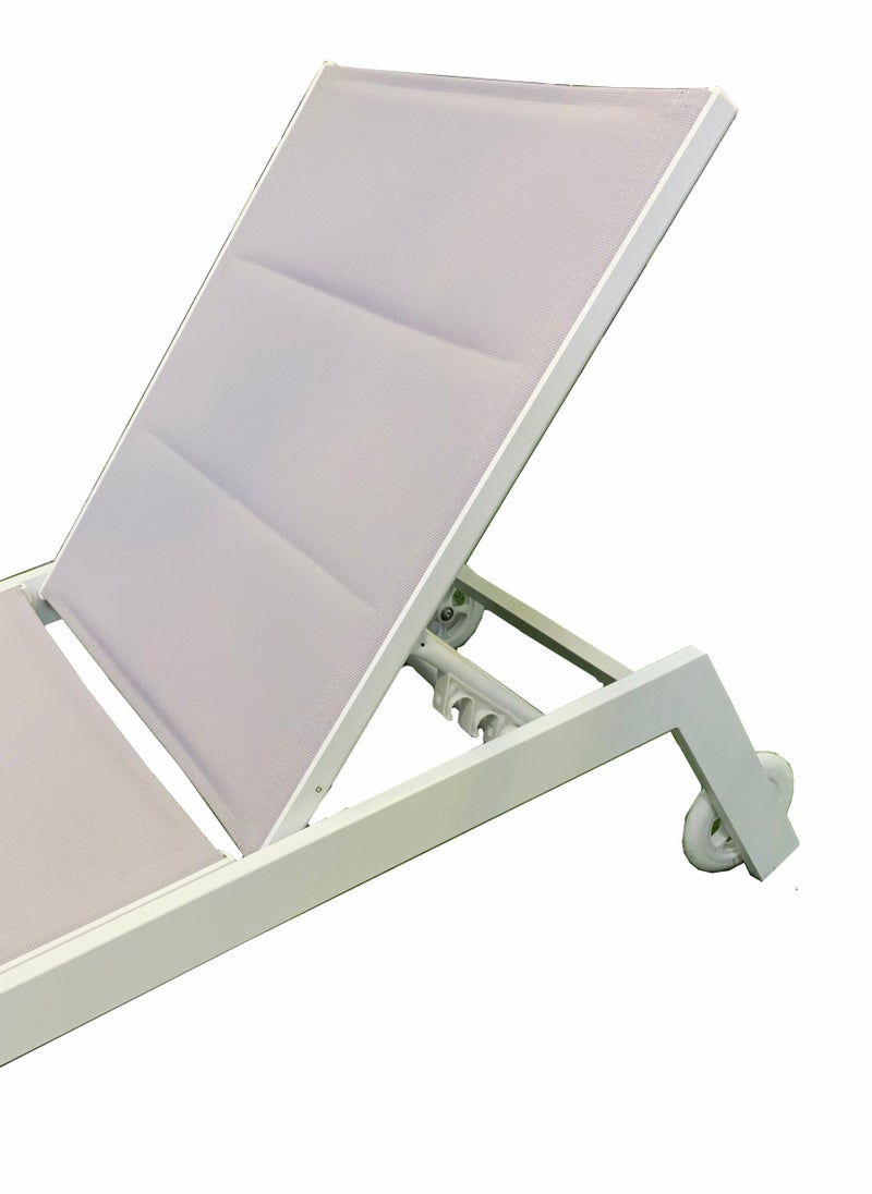 Oasis Casual White Aluminium Sun Lounger  - Image 2