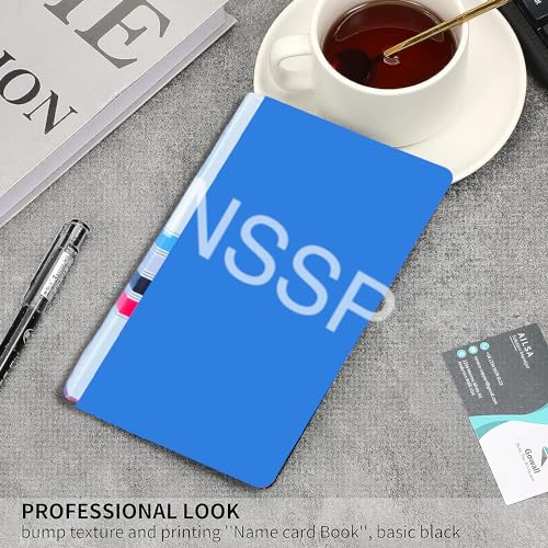 NSSP Business Card Holder, Debit/Credit/Business/Visiting Name Id Card Holder Book Case Organizer File - 480 Pockets(Pack of-5)-blue color - Image 5