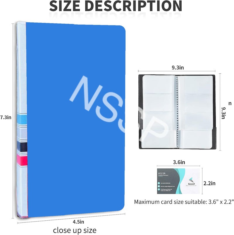 NSSP Business Card Holder, Debit/Credit/Business/Visiting Name Id Card Holder Book Case Organizer File - 480 Pockets(Pack of-5)-blue color - Image 3