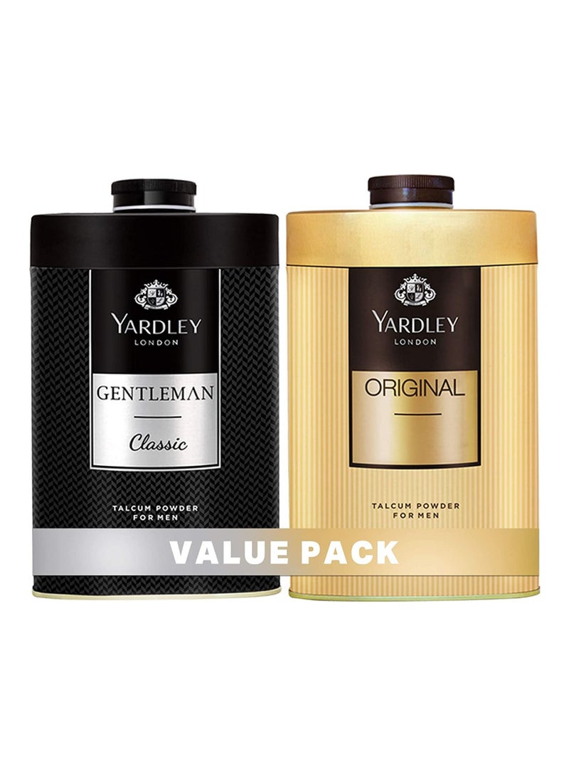 Yardley Perfumed Talcum Body Powder 250gm (Pack of 2) - Image 1