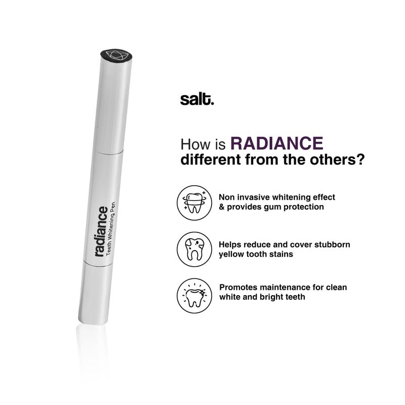Salt. Oral Care Radiance Teeth Whitening Pen | Aura Color Corrector Serum | Teeth Whitening Combo | Instant Brightening & Stain Removal - Image 4