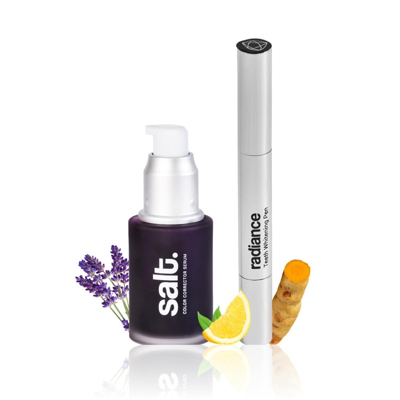 Salt. Oral Care Radiance Teeth Whitening Pen | Aura Color Corrector Serum | Teeth Whitening Combo | Instant Brightening & Stain Removal - Image 1