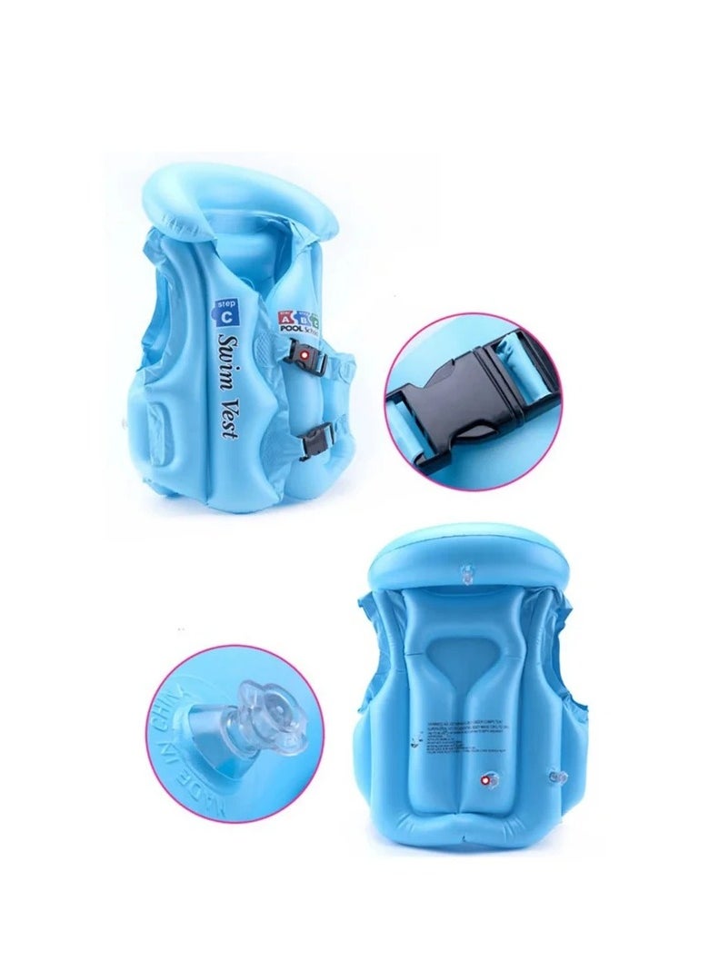 MUMS PLANET Inflatable Swimming Vest for Kids - Children's Life Jacket Lifesaving Vest Life Suit Children's Life Jacket Water Sports Life Jacket Children's Life Jacket  - Image 2
