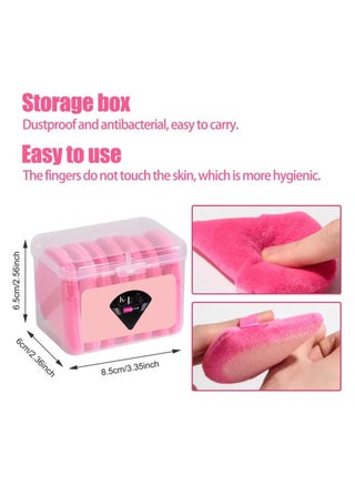 Kali Joy Triangle Makeup Puff Set, Multifunctional Facial Makeup Tool Wet, Dry Dual-Use Makeup Sponge, Velvet Setting Makeup Puff Powder Sponge (Pink). - view 2