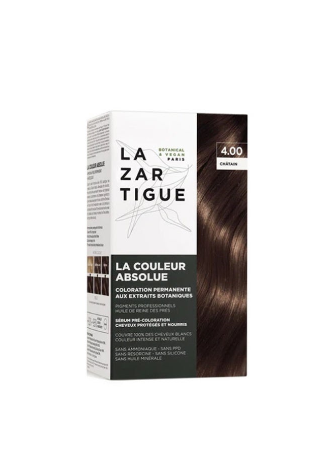 Lazartigue La Couleur Absolue Permanent Haircolor 4.00 Brown - Image 1