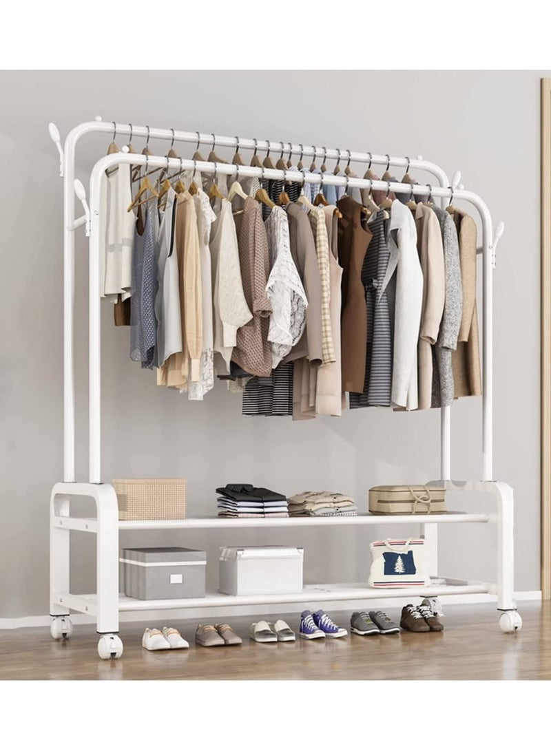 DubaiGallery Stainless Steel Drying Rack Standing Clothes Hanger Dry Cloth Stand Garment Racks - Image 1
