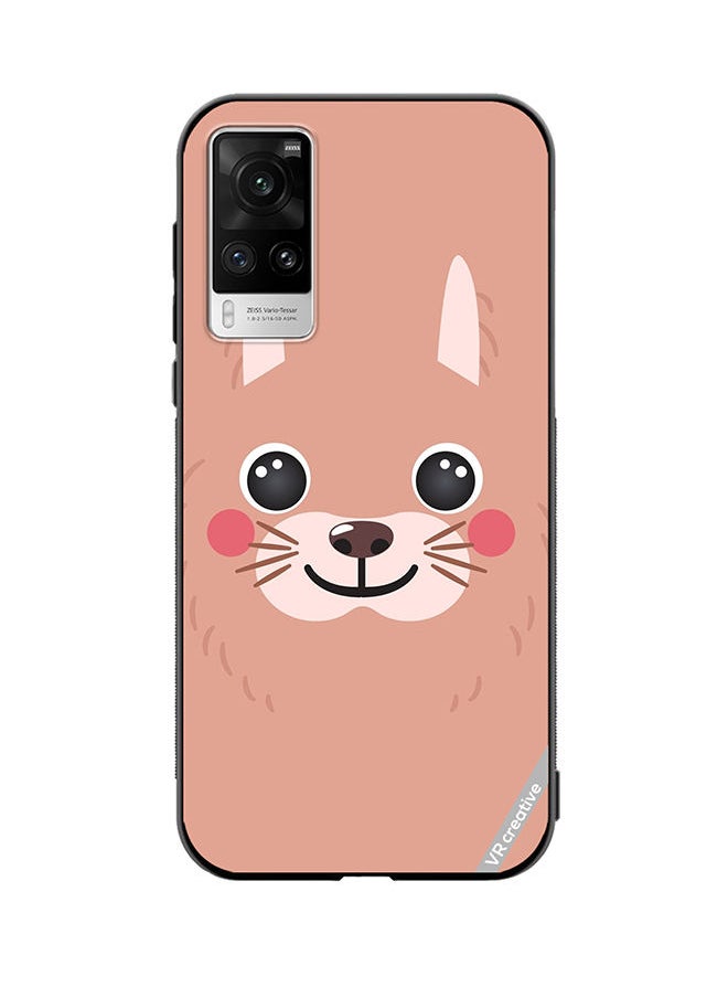 VR CREATIVE Protective Case Cover For Vivo X60 Pro Lama Cartoon Face Design Multicolour  - Image 1