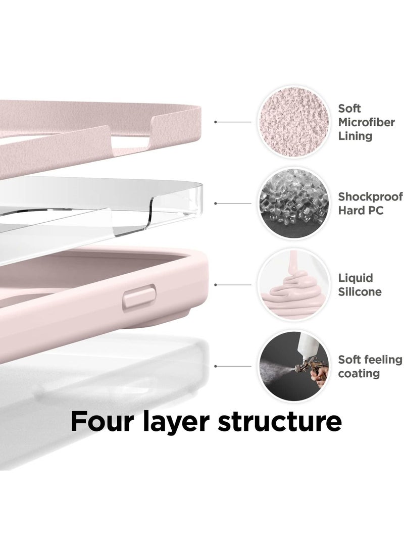 Rock Pow Compatible with iPhone 15 Plus Case Liquid Silicone Case Full Body Protective Cover Shockproof Slim Phone Case Anti-Scratch Soft Microfiber Lining 6.7 inch - Image 5