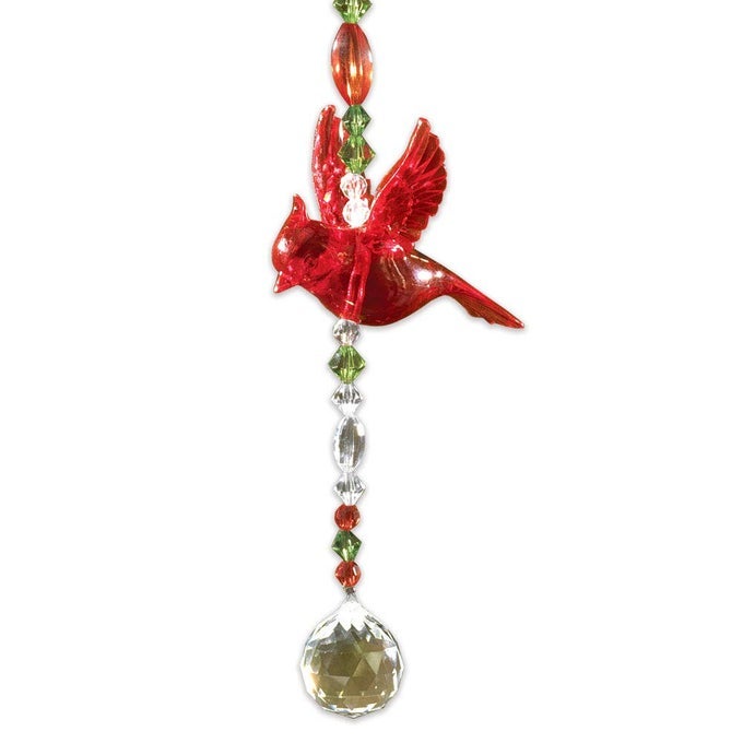 CARDINAL PRISM SUN CATCHER STUNNING WINDOW ORNAMENT DECORATION