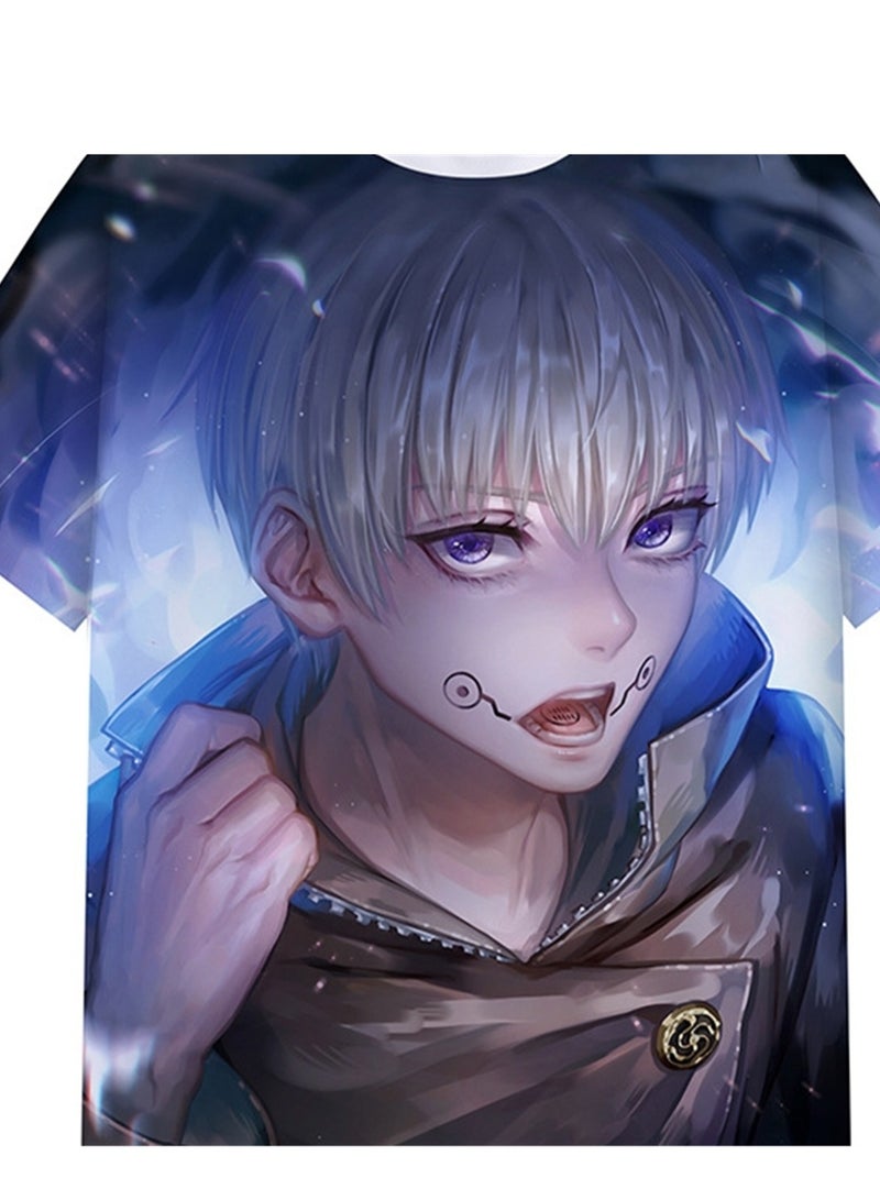 Anime cartoon Jujutsu Kaisen for adults and children 3D digital printing personalized breathable T-shirt - Image 3