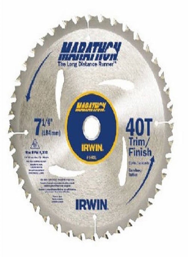 IRWIN Tools MARATHON Carbide Corded Circular Saw Blade, 7 1/4-inch, 40T (14031) - Image 1