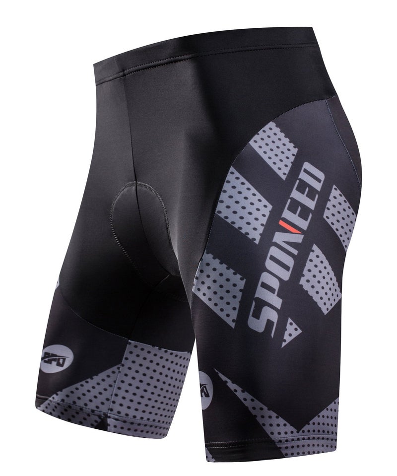 sponeed Biking Shorts with Padding Bicycle Chamois Compression Pants Padded Biker Clothing US S Grey - Image 1