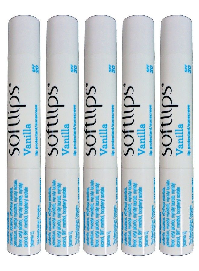 Softlips Lip Balm Protectant SPF 20 Vanilla (Pack of 5) - Image 3