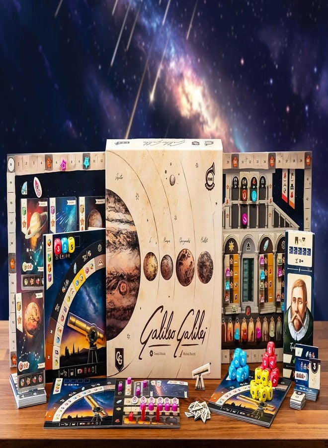 Capstone Games Galileo Galilei Board Game Action Drafting Euro Game for The Whole Family 1 to 4 Players Ageds 14 and Up - Image 2