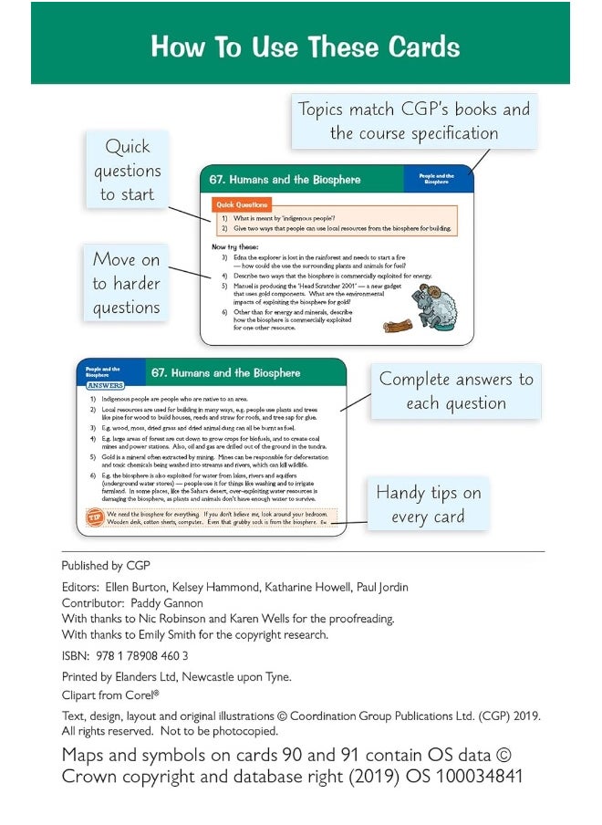 GCSE Geography Edexcel B Revision Question Cards  - Image 3