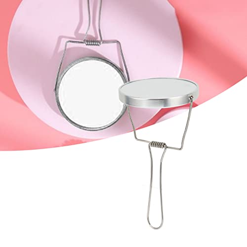 Betued Double Sided Vanity Mirror, Make up Mirror, 360° rotatable Design, Aluminum Frame Wrapped in Stainless Steel Bracket - Image 5