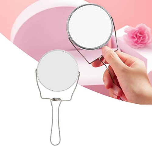 Betued Double Sided Vanity Mirror, Make up Mirror, 360° rotatable Design, Aluminum Frame Wrapped in Stainless Steel Bracket - Image 4