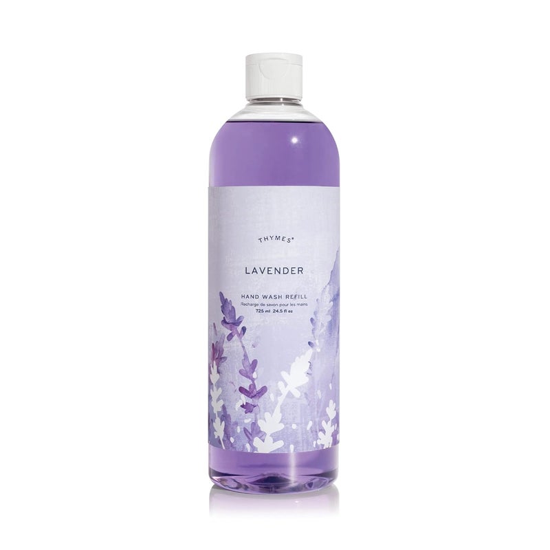 Thymes Hand Wash Refill  Lightly Scented Liquid Hand Soap for Bathroom and Kitchen Refill  Moisturizing Formula with Natural Ingredients Lavender 245 fl oz