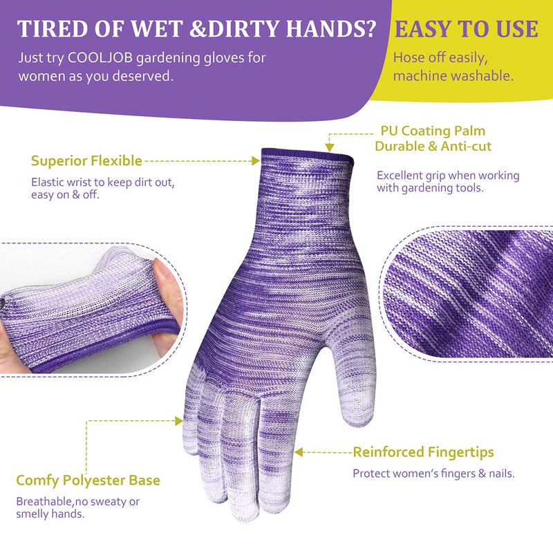 Nimalpal 6 Pairs Gardening Gloves for Women and Men Breathable Work Garden Gloves - Image 3