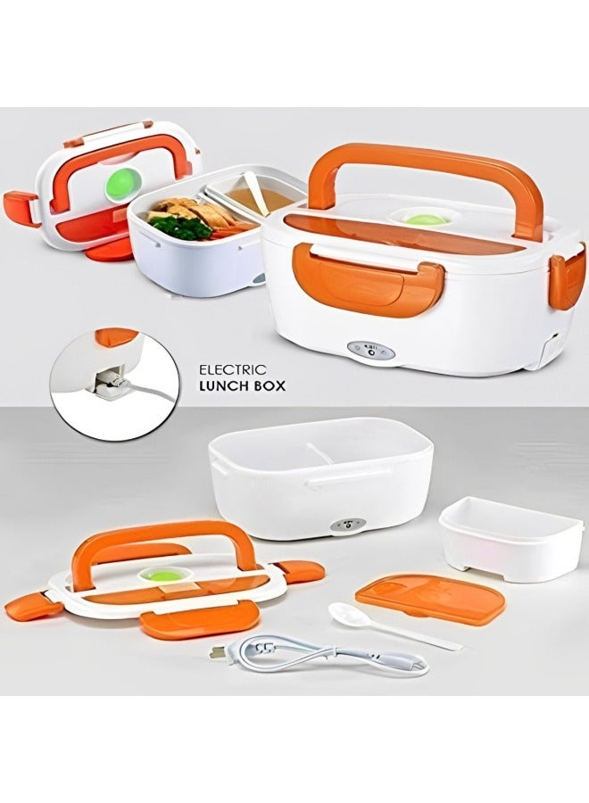 بايكو صندوق غداء كهربائي محمول لتسخين الطعام بقدرة 40 وات مع حاويتين | صندوق تيفين كهربائي | صندوق غداء ساخن بسعة 1.5 لتر - Image 2