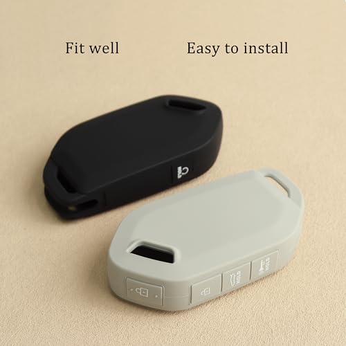 TANDRIVE 5-Button Key Fob Cover for Kia 2026 Sportage / 2025-2026 K4 K5 / 2022-2026 Telluride / 2024-2026 Sorento, Silicone, 2-Pack, Black and Gray - Image 4