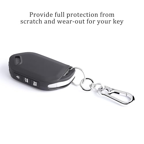 TANDRIVE 5-Button Key Fob Cover for Kia 2026 Sportage / 2025-2026 K4 K5 / 2022-2026 Telluride / 2024-2026 Sorento, Silicone, 2-Pack, Black and Gray - Image 3