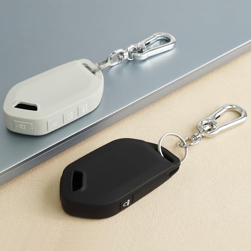 TANDRIVE 5-Button Key Fob Cover for Kia 2026 Sportage / 2025-2026 K4 K5 / 2022-2026 Telluride / 2024-2026 Sorento, Silicone, 2-Pack, Black and Gray - Image 1
