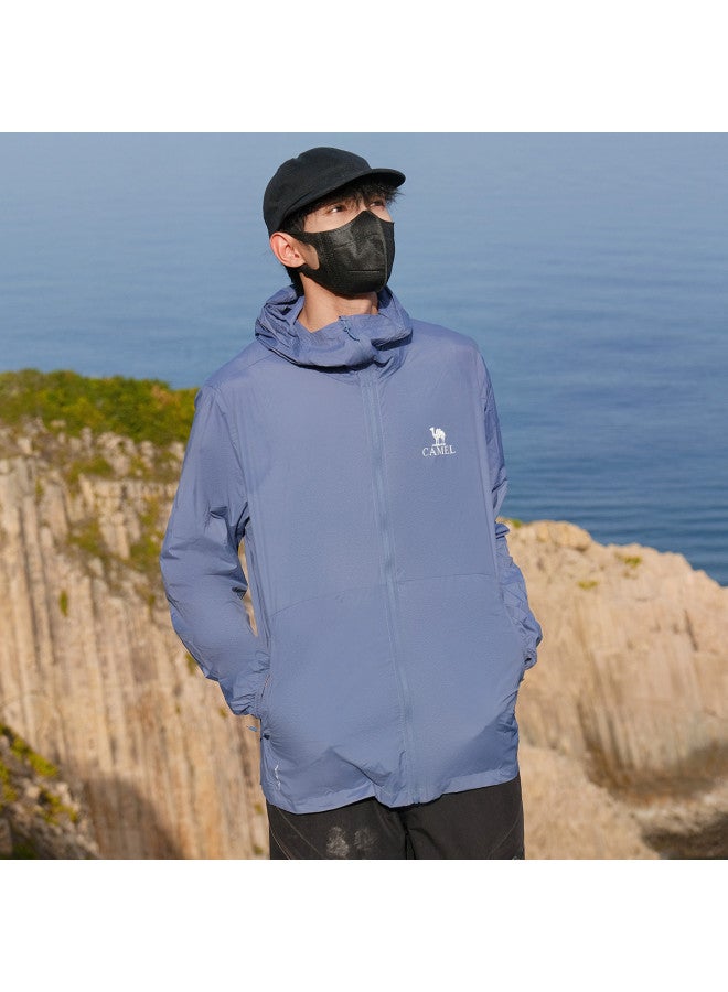 camel Full Face Sun Protection Uv Resistant Breathable Sun Shirt For Men, Summer Lightweight Sunscreen Jacket, Men's Sports Outerwear Sun Protective Clothing - Image 5