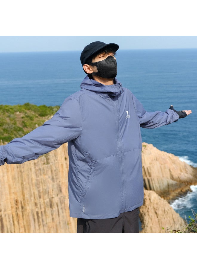 camel Full Face Sun Protection Uv Resistant Breathable Sun Shirt For Men, Summer Lightweight Sunscreen Jacket, Men's Sports Outerwear Sun Protective Clothing - Image 3