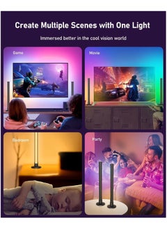 ماركة غير محددة شريط إضاءة LED ذكي، مصابيح إضاءة خلفية LED RGB للتلفزيون، مصباح Cozylady RGB المحيطي مع أوضاع متعددة وأوضاع مزامنة الموسيقى، إضاءة LED قابلة للتعتيم مع جهاز تحكم عن بعد للألعاب، PC FX003 (عبوة من قطعتين)  - Image 5