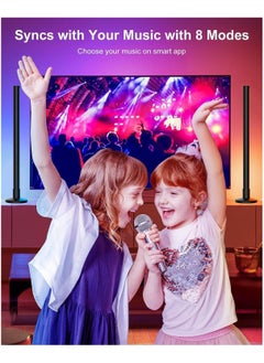 ماركة غير محددة شريط إضاءة LED ذكي، مصابيح إضاءة خلفية LED RGB للتلفزيون، مصباح Cozylady RGB المحيطي مع أوضاع متعددة وأوضاع مزامنة الموسيقى، إضاءة LED قابلة للتعتيم مع جهاز تحكم عن بعد للألعاب، PC FX003 (عبوة من قطعتين)  - Image 4