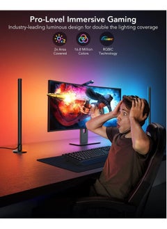 ماركة غير محددة شريط إضاءة LED ذكي، مصابيح إضاءة خلفية LED RGB للتلفزيون، مصباح Cozylady RGB المحيطي مع أوضاع متعددة وأوضاع مزامنة الموسيقى، إضاءة LED قابلة للتعتيم مع جهاز تحكم عن بعد للألعاب، PC FX003 (عبوة من قطعتين)  - Image 2