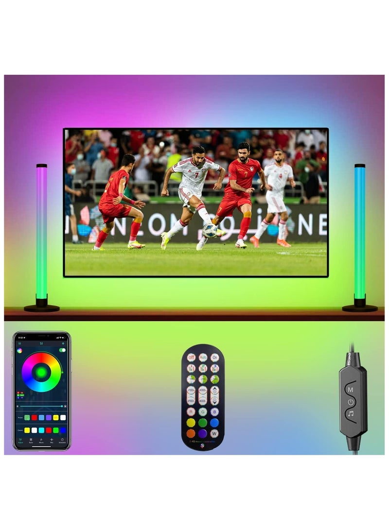 شريط إضاءة LED ذكي، مصابيح إضاءة خلفية LED RGB للتلفزيون، مصباح Cozylady RGB المحيطي مع أوضاع متعددة وأوضاع مزامنة الموسيقى، إضاءة LED قابلة للتعتيم مع جهاز تحكم عن بعد للألعاب، PC FX003 (عبوة من قطعتين) - Image 1