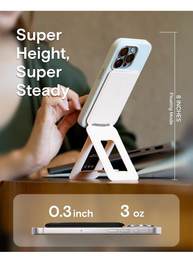 موفت حامل هاتف MOFT، حامل ثلاثي مغناطيسي للهاتف مقاوم للبقع مصنوع من جلد MOVAS مع إمكانية تعديل الزاوية ومغناطيس قوي لهاتف iPhone مقاس 16/15/14/13/12 (يتضمن حلقة معدنية) - Misty Cove - Image 1